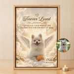 Personalised Forever Loved Angel Style Pet Photo Canvas Prints with Name and Date Home Decor Pet Memorial Gift for Pet Owners