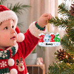 Decorazione natalizia personalizzata con effetto 3D: grazioso fiocco di neve a forma di gnocchetto 2026, con nome, decorazione per l'albero di Natale, regalo di Natale per la famiglia, i bambini e gli