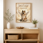 Personalised Forever Loved Angel Style Pet Photo Canvas Prints with Name and Date Home Decor Pet Memorial Gift for Pet Owners