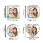 Personalised Watercolor Besties Photo Ceramic Jewellery Dish Home Decor Birthday Christmas Gift for Besties Friends