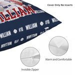 Individuell gestalteter Kissenbezug mit 3D-Effekt im Baseball- oder Fußball-Design, mit Namen und Nummer – Wohnaccessoire, Teamgeschenk oder Geburtstagsgeschenk für Sportfans