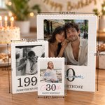 Personalized Milestone Photo Building Brick Puzzles with Number Name and Text Desk Decor Anniversary Birthday Gift for Besties Couple Friends
