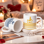 Tasse à café en céramique personnalisée avec motif Stickman, 11 oz ou 15 oz, avec initiale – Cadeau de tous les jours, pour un anniversaire de mariage, un anniversaire ou Noël, pour un couple, une femme ou un mari