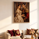 Personalized Renaissance Oil Painting Style Photo Canvas Prints Home Decor Ship from USA Wedding Anniversary Gift for Couple 2