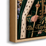 Personalized Christmas Theme Court Style Photo Canvas Prints with Text Home Decor Christmas Gift for Parents Family