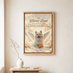 Personalised Forever Loved Angel Style Pet Photo Canvas Prints with Name and Date Home Decor Pet Memorial Gift for Pet Owners