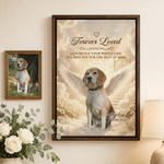Personalised Forever Loved Angel Style Pet Photo Canvas Prints with Name and Date Home Decor Pet Memorial Gift for Pet Owners