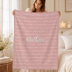 Manta suave personalizada multicolor con versículo bíblico cristiano y nombre: decoración para el hogar, regalo de aniversario o cumpleaños para la ahijada o un recién nacido 6