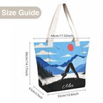 Personalised Multicolour Yoga Silhouette Mat Tote Bag with Name Yoga Accessories Sports Gift for Women Yoga Lovers