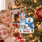Décoration personnalisée pour la maison : pendentif en acrylique avec effet 3D, personnage de dessin animé, photo et initiale, avec prénom. Cadeau de Noël pour garçons et filles