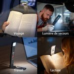 Lampe de lecture LED personnalisée avec personnage de dessin animé et nom - Cadeau d'anniversaire pour les amoureux de lecture