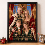 Personalized Christmas Theme Court Style Photo Canvas Prints with Text Home Decor Christmas Gift for Parents Family