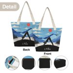 Personalised Multicolour Yoga Silhouette Mat Tote Bag with Name Yoga Accessories Sports Gift for Women Yoga Lovers