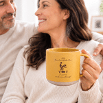 Personalized Funny Stickman Pattern Ceramic Coffee Mug with Initial and Year Wedding Anniversary Birthday Gift for Couple Husband Wife