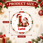 Personalised Cute Santa Claus Snowflake Star Waterproof Stickers with Name Christmas Party Gift for Family Kids