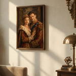 Personalized Renaissance Oil Painting Style Photo Canvas Prints Home Decor Ship from USA Wedding Anniversary Gift for Couple 5