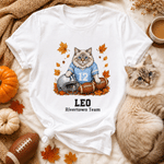 Personalized Fall Season Maple Rugby Jersey Pet Photo T-Shirt Sweatshirt Hoodie with Name Birthday Team Gift for Pet Owners Football Lovers