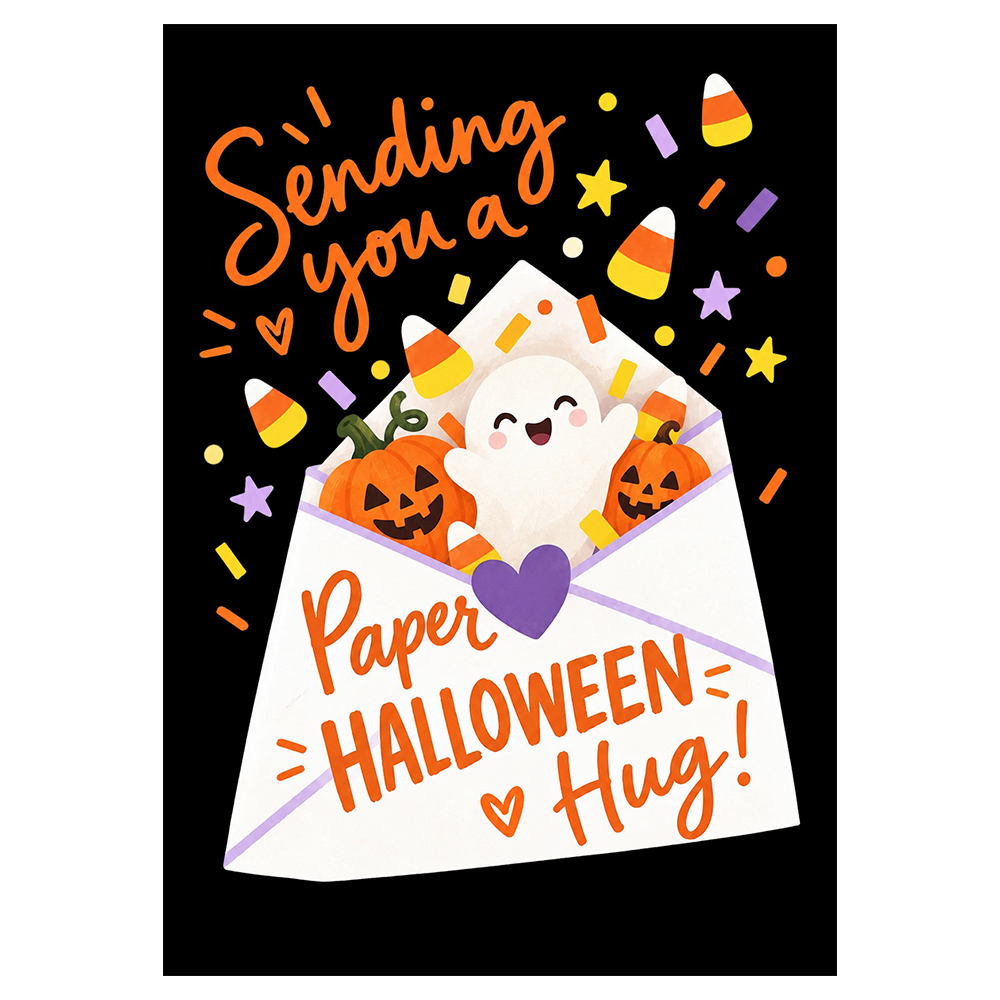 Send You A Paper Halloween Hug Ecard