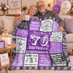Personalized Birthday Milestone Motivational Quote Soft Throw Blanket with Name Home Decor Birthday Gift for Bestie Mom Grandmother