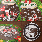 Personlig 3D-shaker-design: julkrans, julstrumpa, snö – magnetisk kylskåpsmagnet i akryl med namn – heminredning och julklapp till familj och vänner