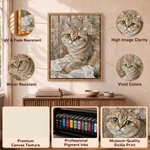 Personalized Floral Wooden Wall Spatula Oil Painting Style Pet Photo Canvas Prints with Text Home Decor Birthday Gift for Pet Owners 11