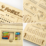 Personalized Engraved Name Portable Wooden Golf Dice Game with 9 Pegs 4 Dices and 4 Players Travel Game Night Birthday Gift for Golf Lovers