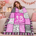 Personalized Birthday Milestone Motivational Quote Soft Throw Blanket with Name Home Decor Birthday Gift for Bestie Mom Grandmother