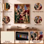 Personalized Christmas Theme Court Style Photo Canvas Prints with Text Home Decor Christmas Gift for Parents Family