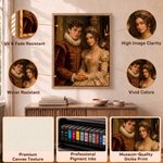 Personalized Renaissance Oil Painting Style Photo Canvas Prints Home Decor Ship from USA Wedding Anniversary Gift for Couple 9