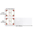 Personalized Christmas Floral Holly Mahjong Themed Tri-Fold Card Cover Sticker Set with Name Christmas Holiday Gift for Mahjong Lovers
