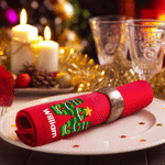 Personalised Christmas Tree Snowman Initial 100% Cotton Red Christmas Napkin with Name Table Decor Christmas Gift for Family Friends