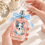Personalized Watercolor Floral Pet Photo Durable 1-3 oz Glass Perfume Bottle with Name Travel Atomizer Birthday Gift for Pet Owners Lovers 5