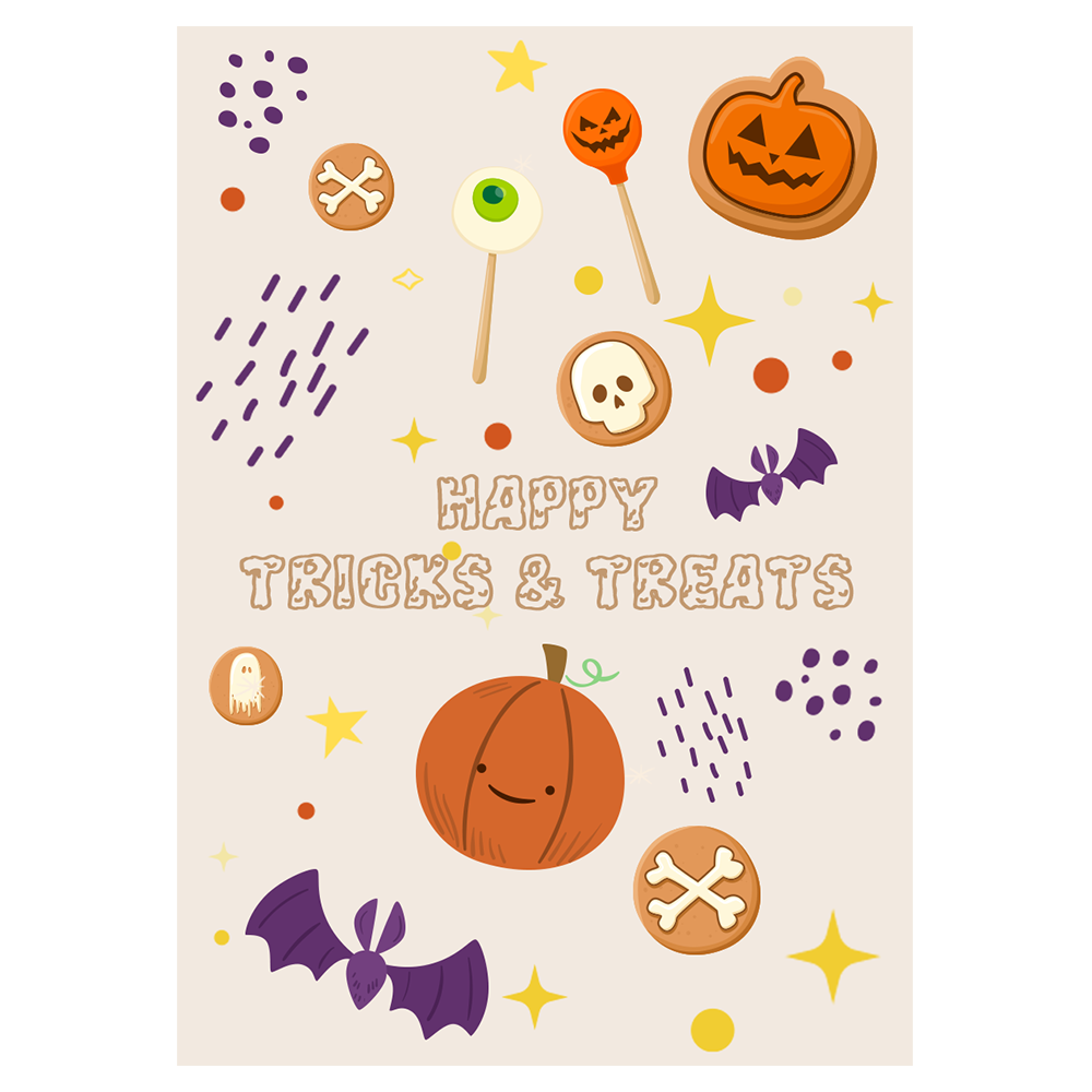 Halloween Cookies And Candy Trick-Or-Treat Ecard