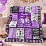 Personalized Birthday Milestone Motivational Quote Soft Throw Blanket with Name Home Decor Birthday Gift for Bestie Mom Grandmother