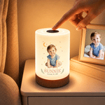 Personalized Watercolor Style Kid Photo Dimmable Touch Remote Control Night Light with Name and Text Nursery Decor Birthday Baby Shower Gift for Kids 2