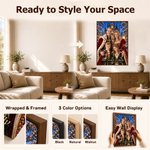 Personalized Christmas Theme Court Style Photo Canvas Prints with Text Home Decor Christmas Gift for Parents Family