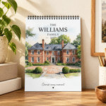 Personalized 13 Watercolor Photos 2027 2028 Meaningful Calendar with Family Surname Christmas New Year Birthday Gift for Newborn Family Friend 2
