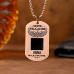 Personalisierte Schutzengel Halskette mit Gravur & verstecktem Foto | durch Wärme aktivierbar | Erinnerungsschmuck | Trauergeschenk für Hinterbliebene