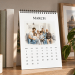 Personalized 13 Watercolor Photos 2027 2028 Meaningful Calendar with Family Surname Christmas New Year Birthday Gift for Newborn Family Friend 1