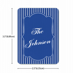 Jeu de cartes à jouer personnalisées aux rayures vintage multicolores avec texte « Réunion de famille » – Cadeau de mariage pour un couple de jeunes mariés et la famille