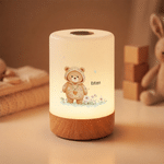 Personalized Adorable Watercolor Forest Animal Dimmable Touch Night Light with Name and Remote Control Baby Shower Birthday Gift for Newborns Toddlers 1