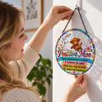 Personalized Colorful Highland Cow Positive Moo Floral Butterfly Sun Catcher with Name Birthday Housewarming Encouragement Gift for Women Friends 4