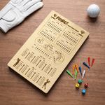 Personalized Engraved Name Portable Wooden Golf Dice Game with 9 Pegs 4 Dices and 4 Players Travel Game Night Birthday Gift for Golf Lovers