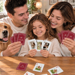 Jeu de cartes à jouer personnalisées aux rayures vintage multicolores avec texte « Réunion de famille » – Cadeau de mariage pour un couple de jeunes mariés et la famille