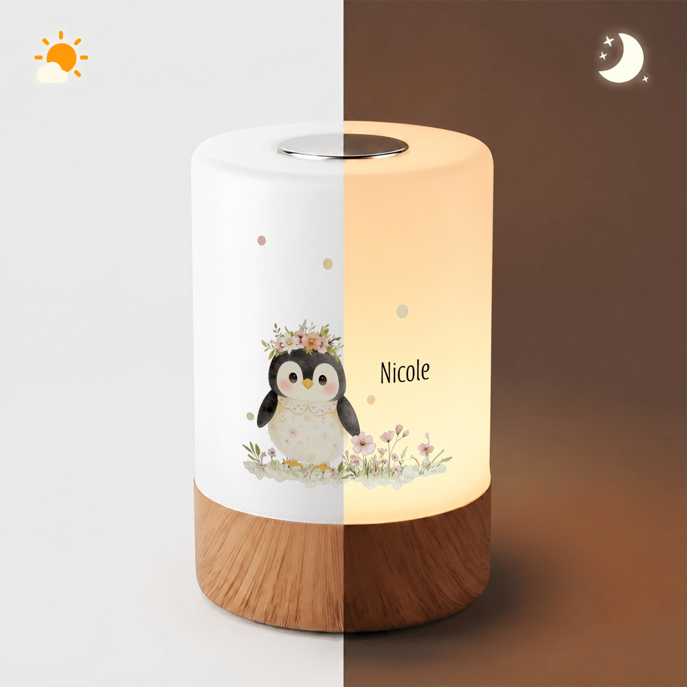 Personalized Adorable Watercolor Forest Animal Dimmable Touch Night Light with Name and Remote Control Baby Shower Birthday Gift for Newborns Toddlers 10