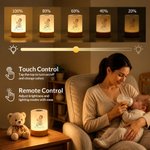 Personalized Watercolor Style Kid Photo Dimmable Touch Remote Control Night Light with Name and Text Nursery Decor Birthday Baby Shower Gift for Kids 8