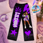 Personalized 3D-Effect Artwork Trendy Graffiti Cartoon Character Photo Soft Pajama Pants with Name Daily Wear Christmas Holiday Gift for Family Kids