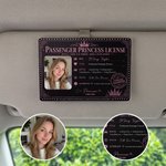 Personlig, söt prinsessklämma till solskyddet i bilen med foto och namn – bildekoration till bilen, present till födelsedag, alla hjärtans dag eller årsdag till flickvän eller fru 3