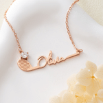 Personalised Dainty Golf Club Birthstone Sterling Silver Necklace with Name Birthday Anniversary Gift for Women Golf Lovers