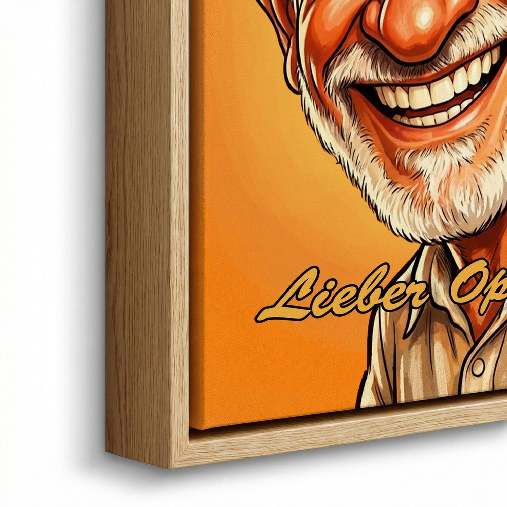 Personalisierte Karikatur Leinwand nach Foto | mit Wunschtext | Kunstdruck | Wohndeko | Geburtstag & Einweihung Geschenk für Paare, Familie & Freunde 8